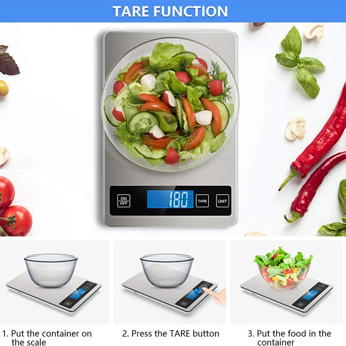 j&r food weigher scales stainless steel kitchen scales digital