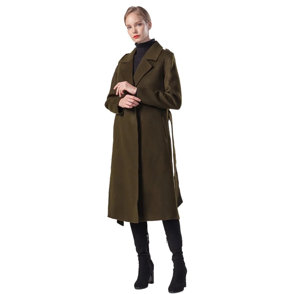 New popular 2021 Long Double Face Overcoat design Autumn Winter 100% Wool Coats Women Double Breasted jacket for Women, Green
New popular 2021 Long Double Face Overcoat design Autumn Winter 100% Wool Coats Women Double Breasted jacket for Women, Green