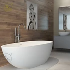 FW-8802 Pure acrylic Hotel Corner Resin Surface Adult Bathtub Freestanding 1800*760*540mm