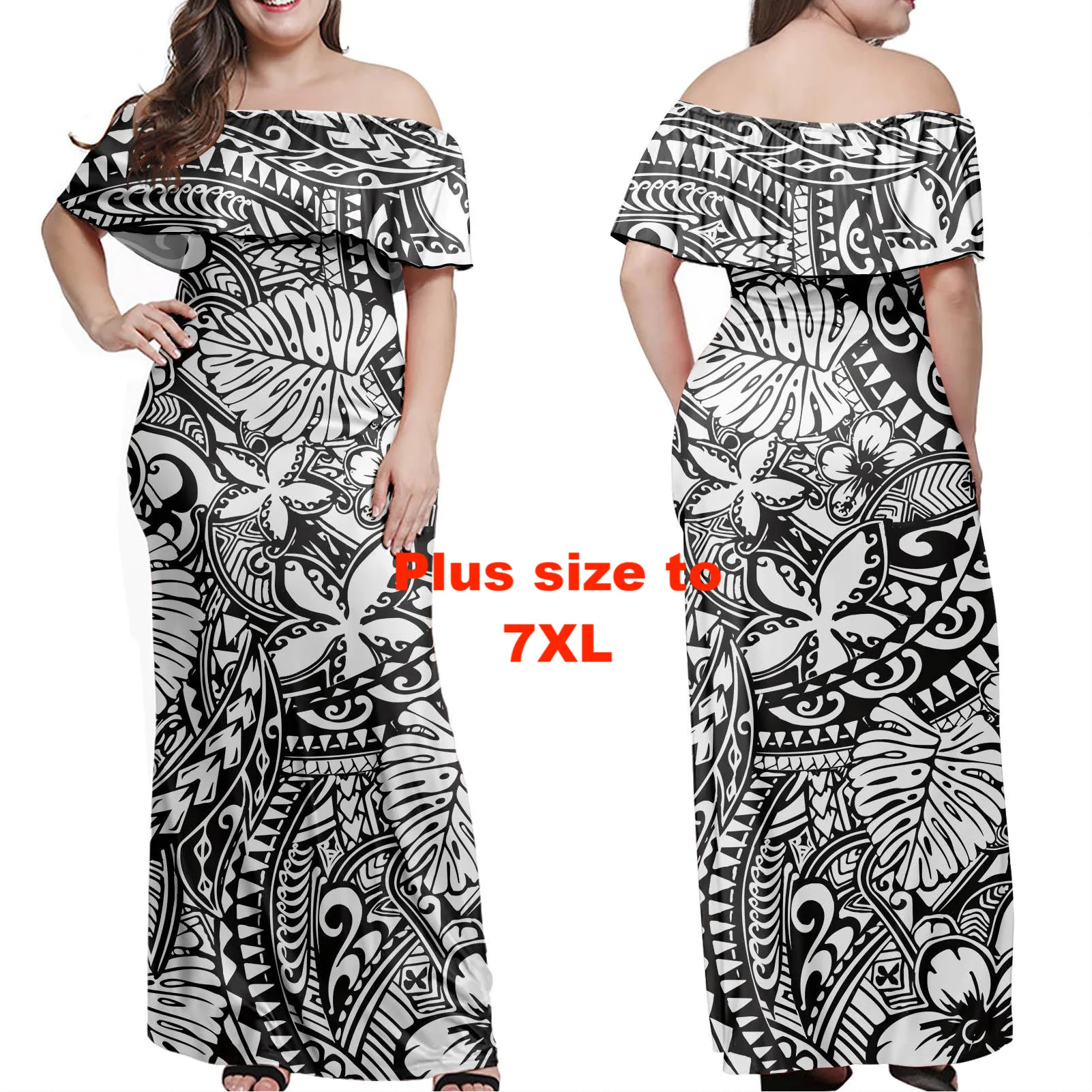 New Arrival 2021 Polynesian Tribal Women Ruffle Dress Casual Lady Sleeveless Maxi Dress One Shoulder Night Ruffle Wedding dress, Customized color
New Arrival 2021 Polynesian Tribal Women Ruffle Dress Casual Lady Sleeveless Maxi Dress One Shoulder Night Ruffle Wedding dress, Customized color