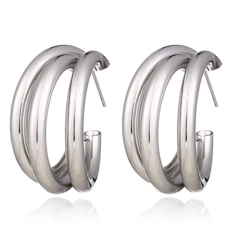 Simple metal multilayer circle earrings gold color jewelry wholesale accessories
Simple metal multilayer circle earrings gold color jewelry wholesale accessories