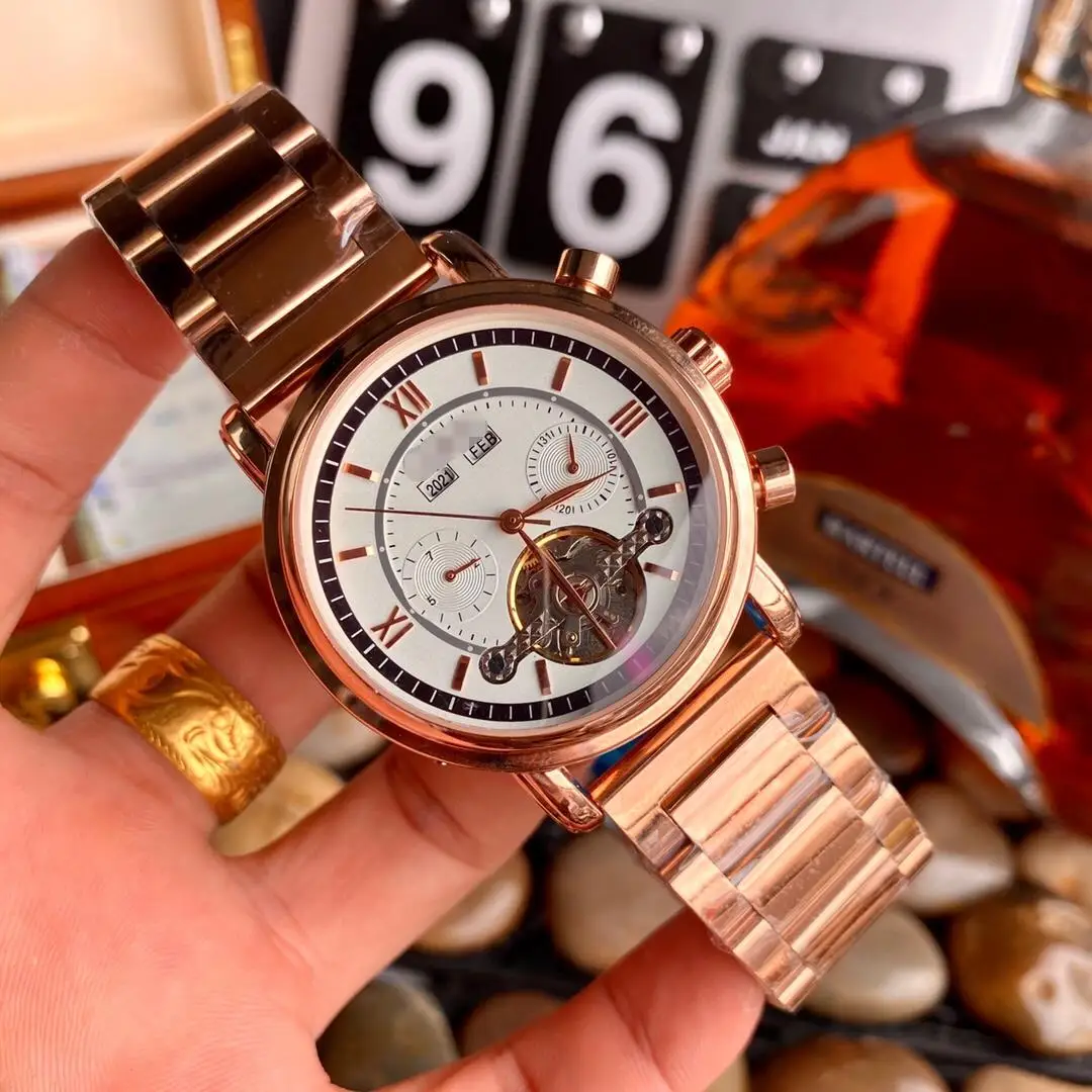 PP9 Boutique business casual men's large flywheel mechanical watch mechanical brand luxury watch automatic mechanical movement
PP9 Boutique business casual men's large flywheel mechanical watch mechanical brand luxury watch automatic mechanical movement