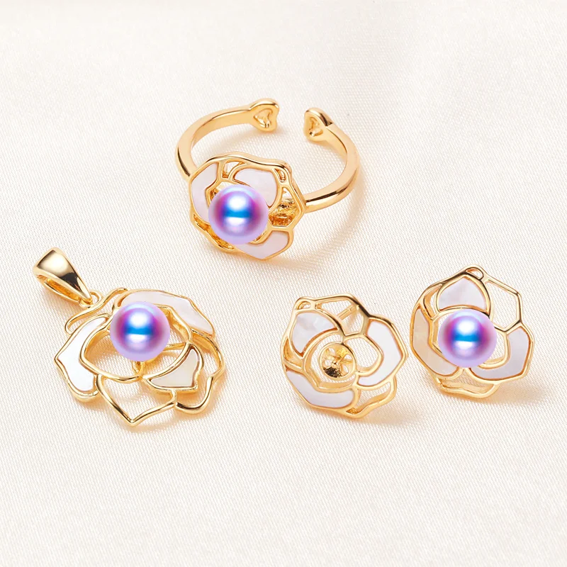 Gold Plated With 925 Symbol Pearl Jewelry mountings Bridal pearl Jewelry Set contain chain
Gold Plated With 925 Symbol Pearl Jewelry mountings Bridal pearl Jewelry Set contain chain