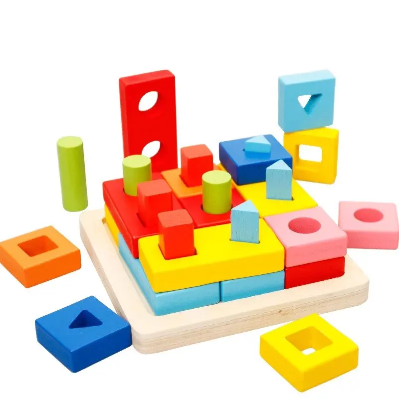 Wooden Building Block Geometric Stacking Colorful Shape 3D Puzzle Educational Toy Games for Kids
Wooden Building Block Geometric Stacking Colorful Shape 3D Puzzle Educational Toy Games for Kids