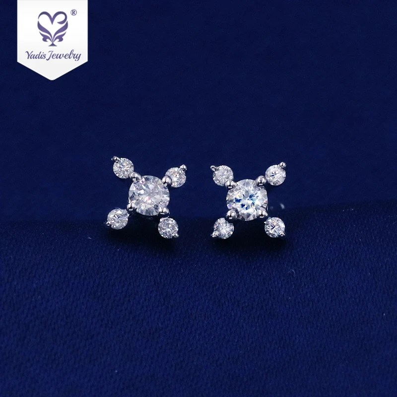 Tianyu Gems Gold Jewelry Earring DEF White Moissanite Diamond Charm 10K White gold stud earrings for women christmas gift
Tianyu Gems Gold Jewelry Earring DEF White Moissanite Diamond Charm 10K White gold stud earrings for women christmas gift