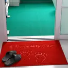 Polyester shaggy floor carpet PVC custom velour rug entrance door mat