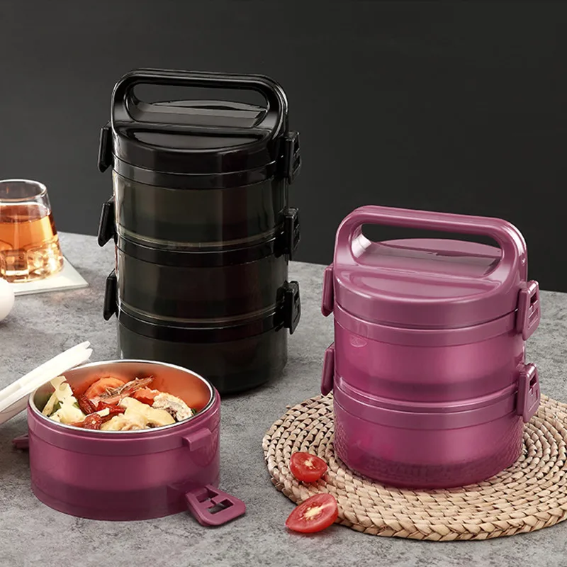 Wholesale Portable Stainless Steel Thermal Lunch Box Large Capacity Multi Layer Thermos Bento Box Food Container, Black/purple
Wholesale Portable Stainless Steel Thermal Lunch Box Large Capacity Multi Layer Thermos Bento Box Food Container, Black/purple