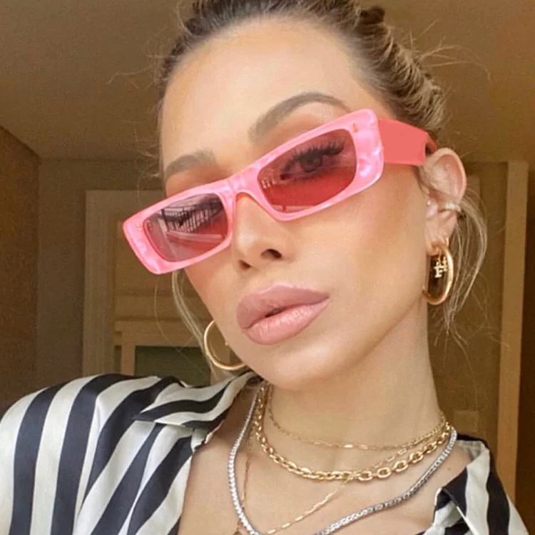 Small shades plastic square Sun glasses vintage retro Fashion Women pink Sunglasses, As the picture show
Small shades plastic square Sun glasses vintage retro Fashion Women pink Sunglasses, As the picture show