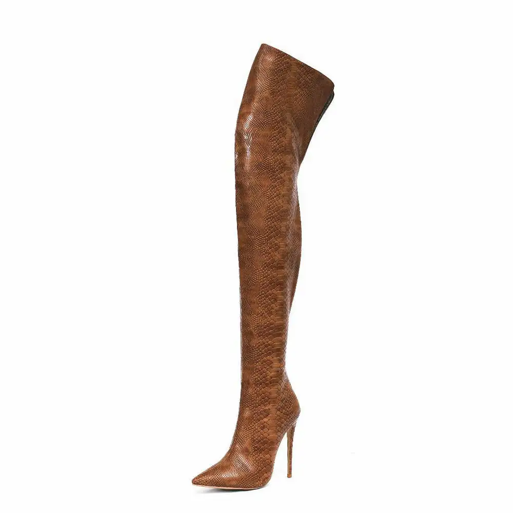 2021 winter Elegant Fashion Snake skin Stiletto over knee high boots for ladies women shoes
2021 winter Elegant Fashion Snake skin Stiletto over knee high boots for ladies women shoes