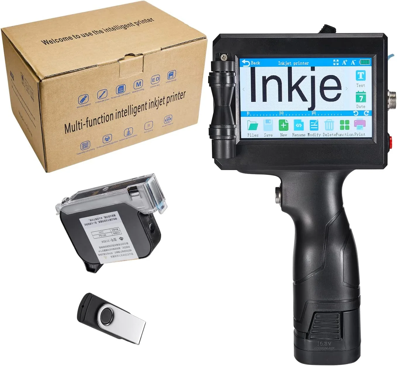 Portable Intelligent Upgraded Handheld Inkjet Printer Gun with LED Touch Screen Quick-Drying Inkjet Coding Machine for Expiry
Portable Intelligent Upgraded Handheld Inkjet Printer Gun with LED Touch Screen Quick-Drying Inkjet Coding Machine for Expiry