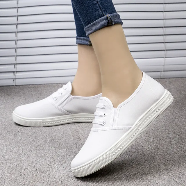 New Solid Candy Color Canvas Shoes Casual Wear Comfortable Women Joker Shoes White Sneakers Lightweight Wearable Flat Slip Shoes
New Solid Candy Color Canvas Shoes Casual Wear Comfortable Women Joker Shoes White Sneakers Lightweight Wearable Flat Slip Shoes