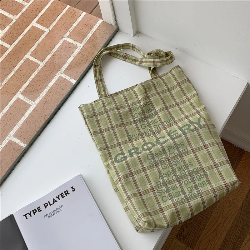 Summer 2021 New Korean Canvas Bag Sweet Girl plaid Student Single Shoulder Bag Custom Portable Shopping Bag Wholesale, Customized color
Summer 2021 New Korean Canvas Bag Sweet Girl plaid Student Single Shoulder Bag Custom Portable Shopping Bag Wholesale, Customized color