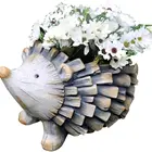 FREE SAMPLE Creative Animal Flower Pot Courtyard Garden Decoration Flower Pot Simulation Hedgehog Cement Flower Pot
