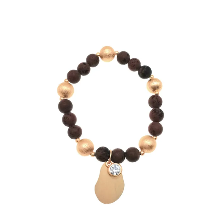 Customize logo fashionable jewelry bracelets, gold plated brown stone beads bracelet
Customize logo fashionable jewelry bracelets, gold plated brown stone beads bracelet