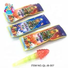 High Quality Christmas Tree Lighting And Whistle Toy Strawberry Flavor Lollipop Hard Candy