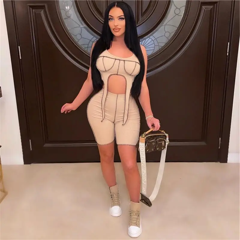Wholesale Amazon Summer Outfits Reverse Wear Design Tank Top High Waist Pack Hip Shorts Sexy Club 2 Piece Set Women, Customized color
Wholesale Amazon Summer Outfits Reverse Wear Design Tank Top High Waist Pack Hip Shorts Sexy Club 2 Piece Set Women, Customized color