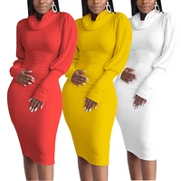 Orange Pure Color High Neck Full Lantern Sleeves Clothes Women Bodycon Bandage Dress
Orange Pure Color High Neck Full Lantern Sleeves Clothes Women Bodycon Bandage Dress