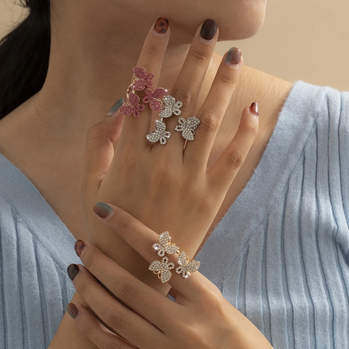 SHIXIN Luxury Butterfly Rings Rose Gold Handmade Sparkly Bling Crystal Zircon Rings Jewelry Open Ring for Women Party Jewelry, Silver,gold,rose gold
SHIXIN Luxury Butterfly Rings Rose Gold Handmade Sparkly Bling Crystal Zircon Rings Jewelry Open Ring for Women Party Jewelry, Silver,gold,rose gold