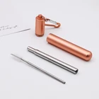 Eco Friendly Portable Drinking Straws Eco Telescopic Stainless Steel Straw Box