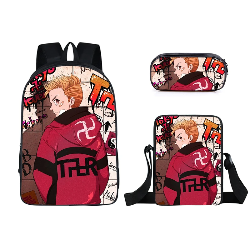 Tokyo Revengers Student Schoolbag 3Pieces/Set Bags School Backpacks and messenger bag with Pencil Bag 3 pcs/set Kids School Bags, Black
Tokyo Revengers Student Schoolbag 3Pieces/Set Bags School Backpacks and messenger bag with Pencil Bag 3 pcs/set Kids School Bags, Black