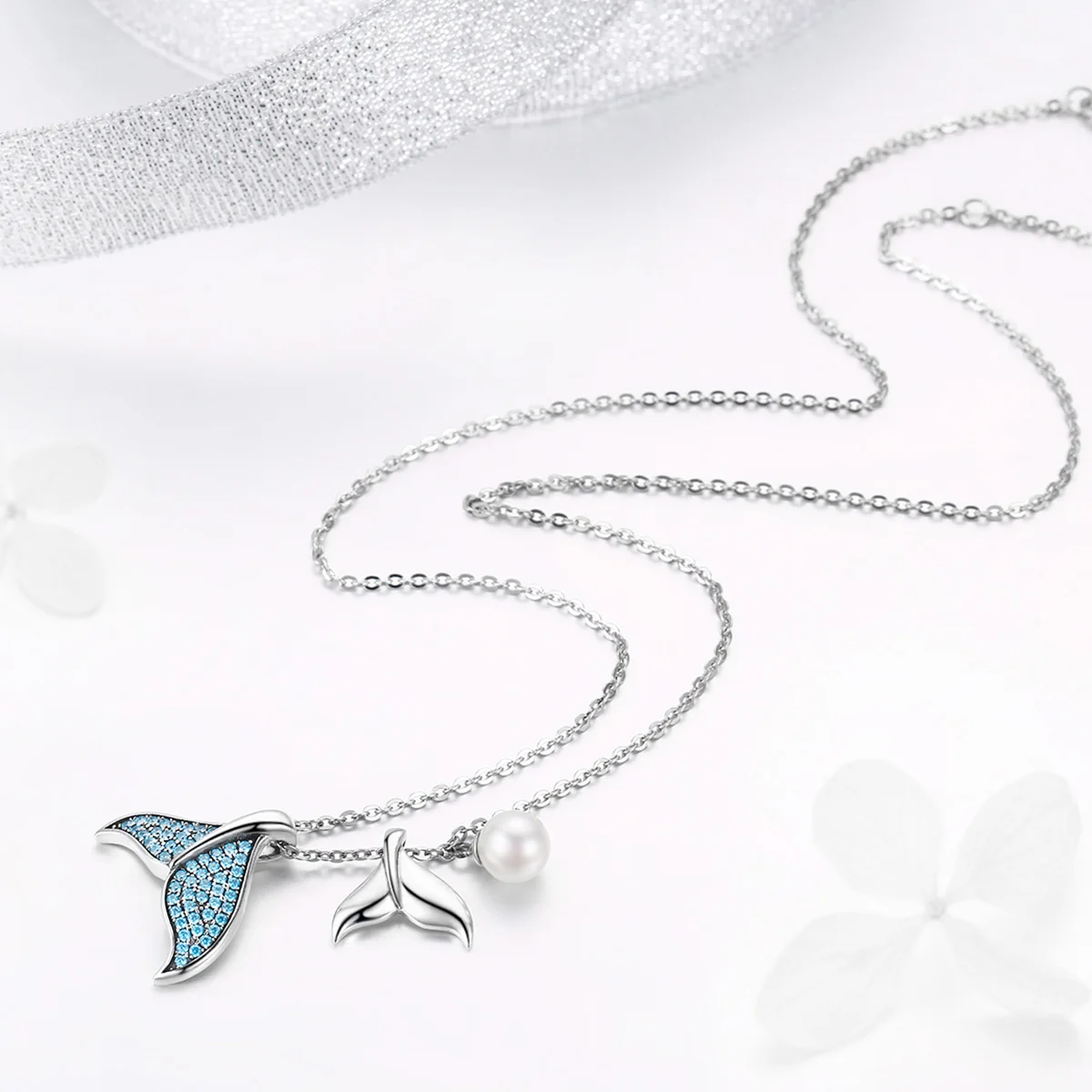 Exquisite Accessories Women Jewelry 925 Silver Mermaid Pearl Blue Fishtail Chain Necklaces
Exquisite Accessories Women Jewelry 925 Silver Mermaid Pearl Blue Fishtail Chain Necklaces