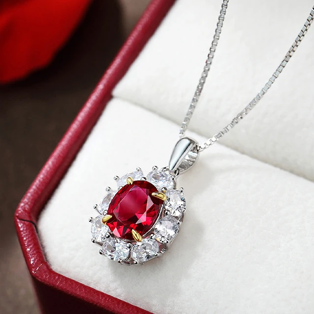 High Quality Gemstone Jewelry 18k Gold Plated 925 Sterling Silver Ruby Charm Necklace
High Quality Gemstone Jewelry 18k Gold Plated 925 Sterling Silver Ruby Charm Necklace