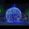 Football Motif Heat Transfer Flash 3D Decoration Fashion Wholesale Led Lighting Christmas Light Giant Round Electric Ball