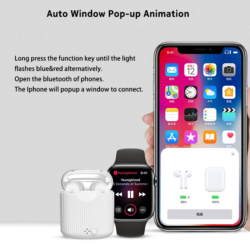 Best wireless earphones, i7x tws headphone blue tooth 5.0 for samsung - ANKUX.COM