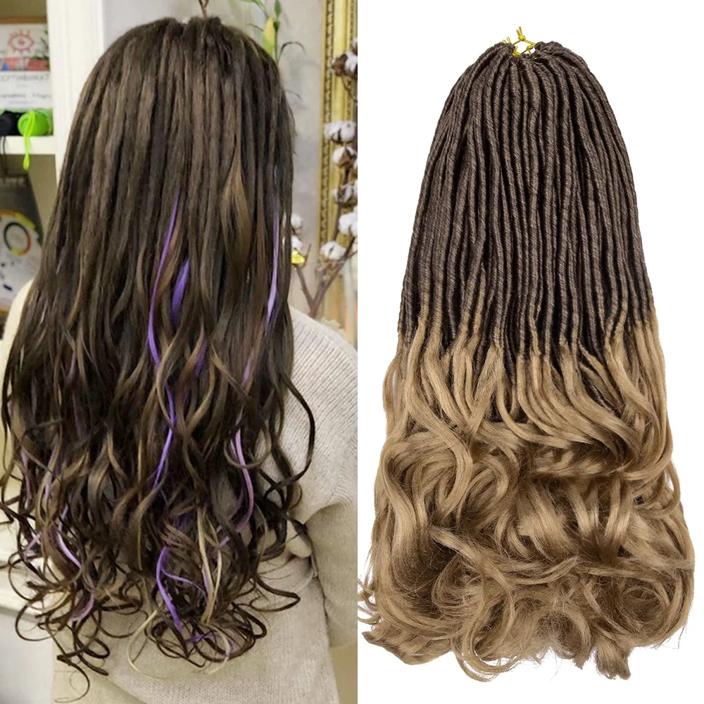 22inch Pre-Twisted Curly Goddess Locs Crochet Hair KINKY Faux Locs straight Curls Ends SoftCrochet Hair Synthetic hair extension
22inch Pre-Twisted Curly Goddess Locs Crochet Hair KINKY Faux Locs straight Curls Ends SoftCrochet Hair Synthetic hair extension