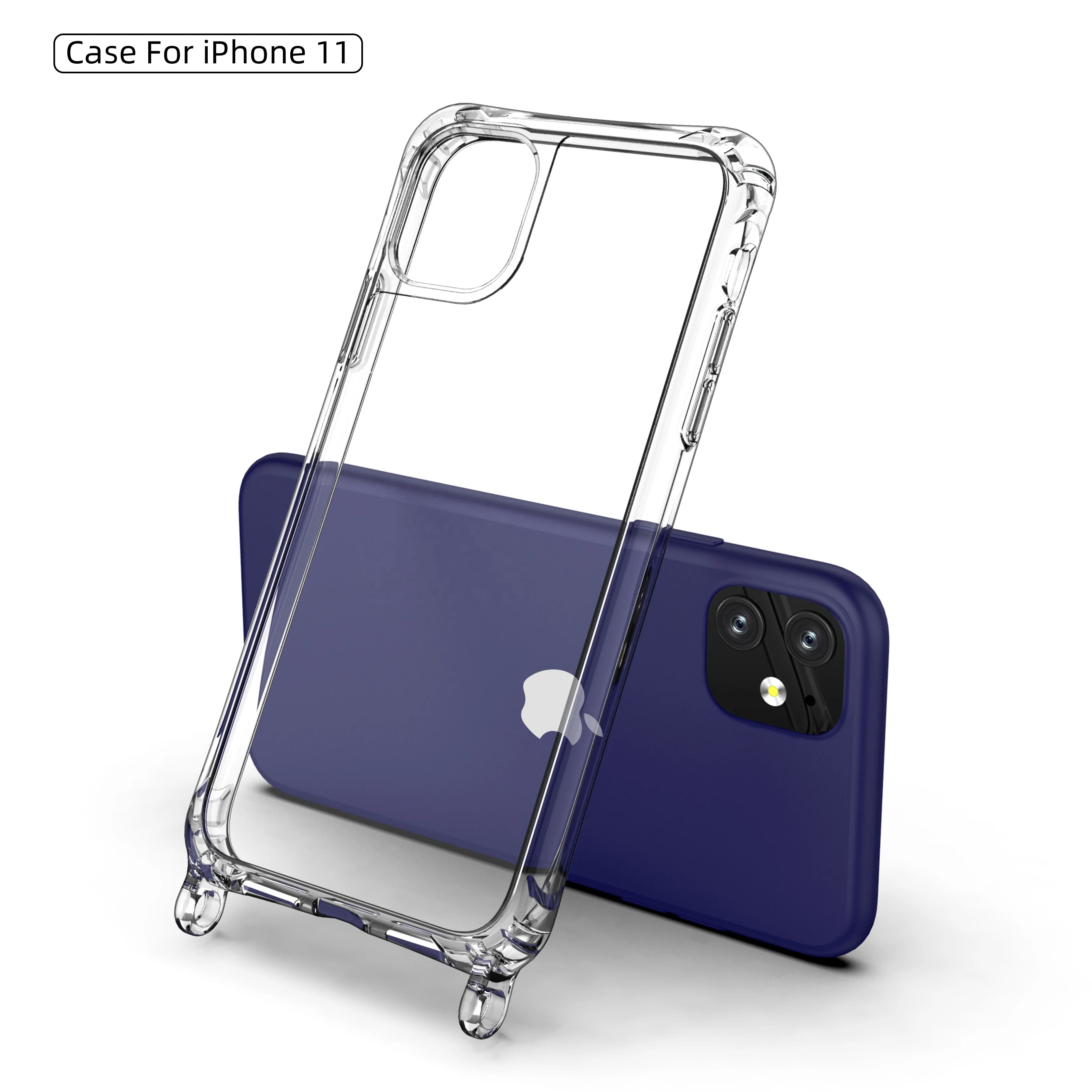 Shockproof Cross Body Necklace Transparent Clear Cell Phone Case with Shoulder Strap for iPhone 12/11/11 Pro/11 Pro Max
Shockproof Cross Body Necklace Transparent Clear Cell Phone Case with Shoulder Strap for iPhone 12/11/11 Pro/11 Pro Max