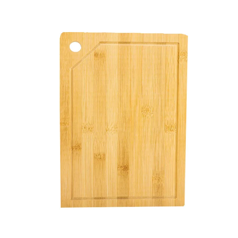 Natural Thick Bamboo Cutting Board with Round Hanging Hole Chopping Boards for Kitchen with Juice Grooves
Natural Thick Bamboo Cutting Board with Round Hanging Hole Chopping Boards for Kitchen with Juice Grooves