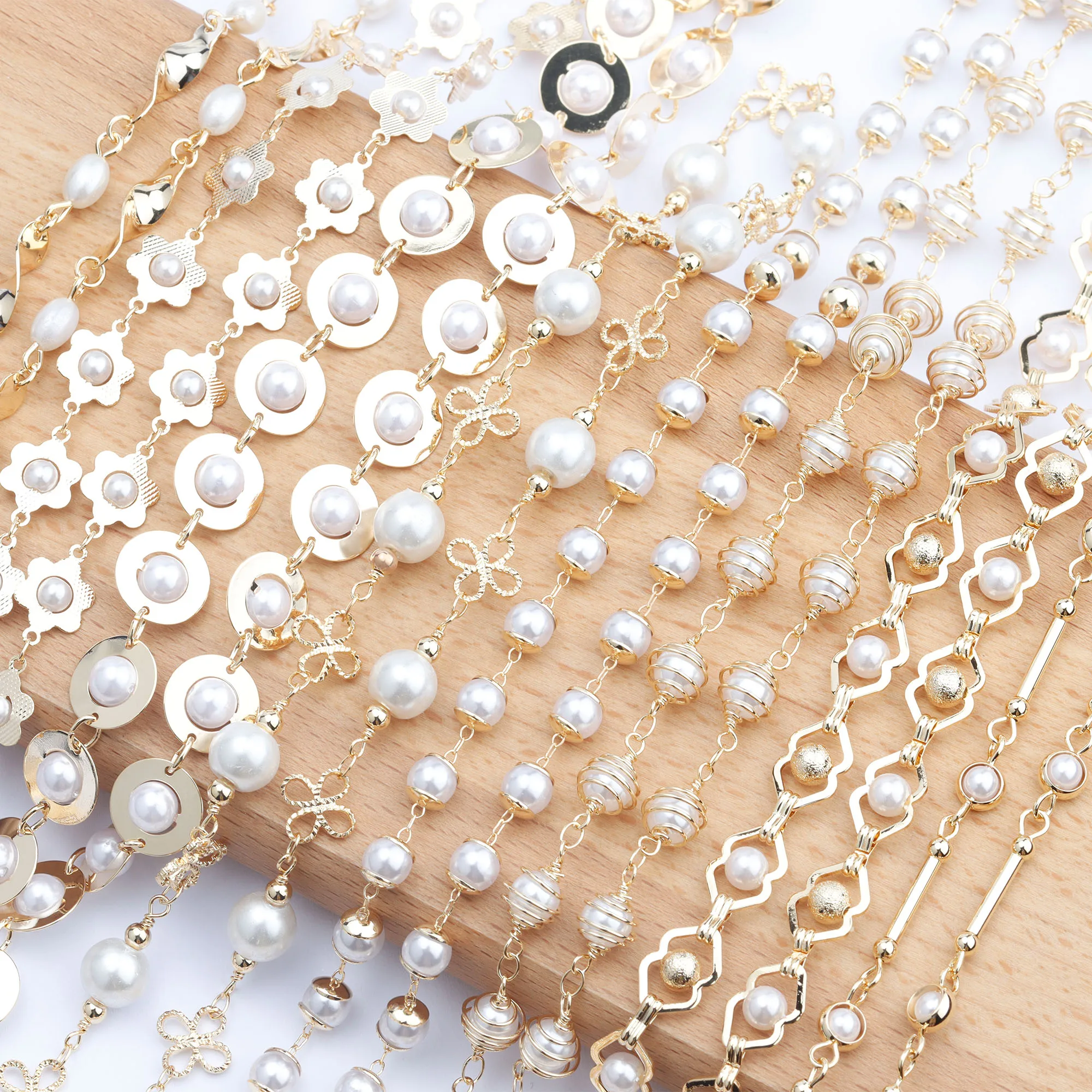 Multi Style Metal Plastic Pearl Chain Diy Necklace Bracelet Women Jewelry Making Accessories C92, Gold
Multi Style Metal Plastic Pearl Chain Diy Necklace Bracelet Women Jewelry Making Accessories C92, Gold