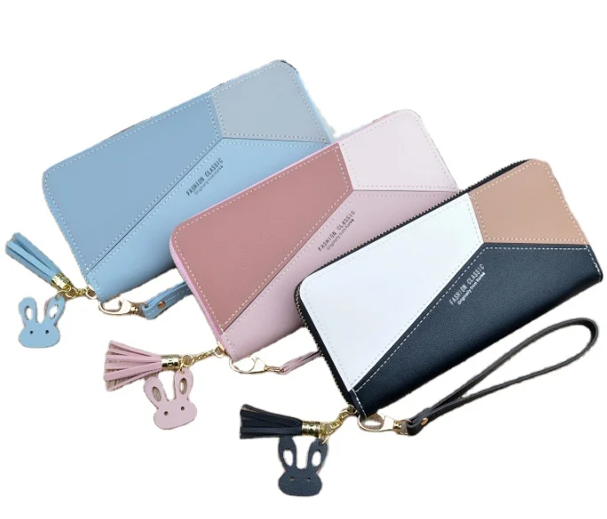 women's wallet women's long zipper tassel splicing handbag large capacity New Student Wallet mobile phone luxury wallets custom
women's wallet women's long zipper tassel splicing handbag large capacity New Student Wallet mobile phone luxury wallets custom