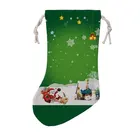 New Year Christmas Stockings Plush Plain Red Christmas Santa Socks