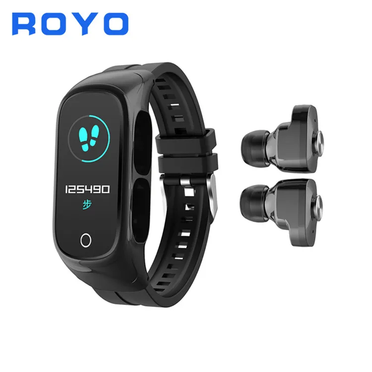 Royo N8 android health monitoring smart bracelet true wireless 2021 2 in 1 smart watch with earbuds earphone
Royo N8 android health monitoring smart bracelet true wireless 2021 2 in 1 smart watch with earbuds earphone
