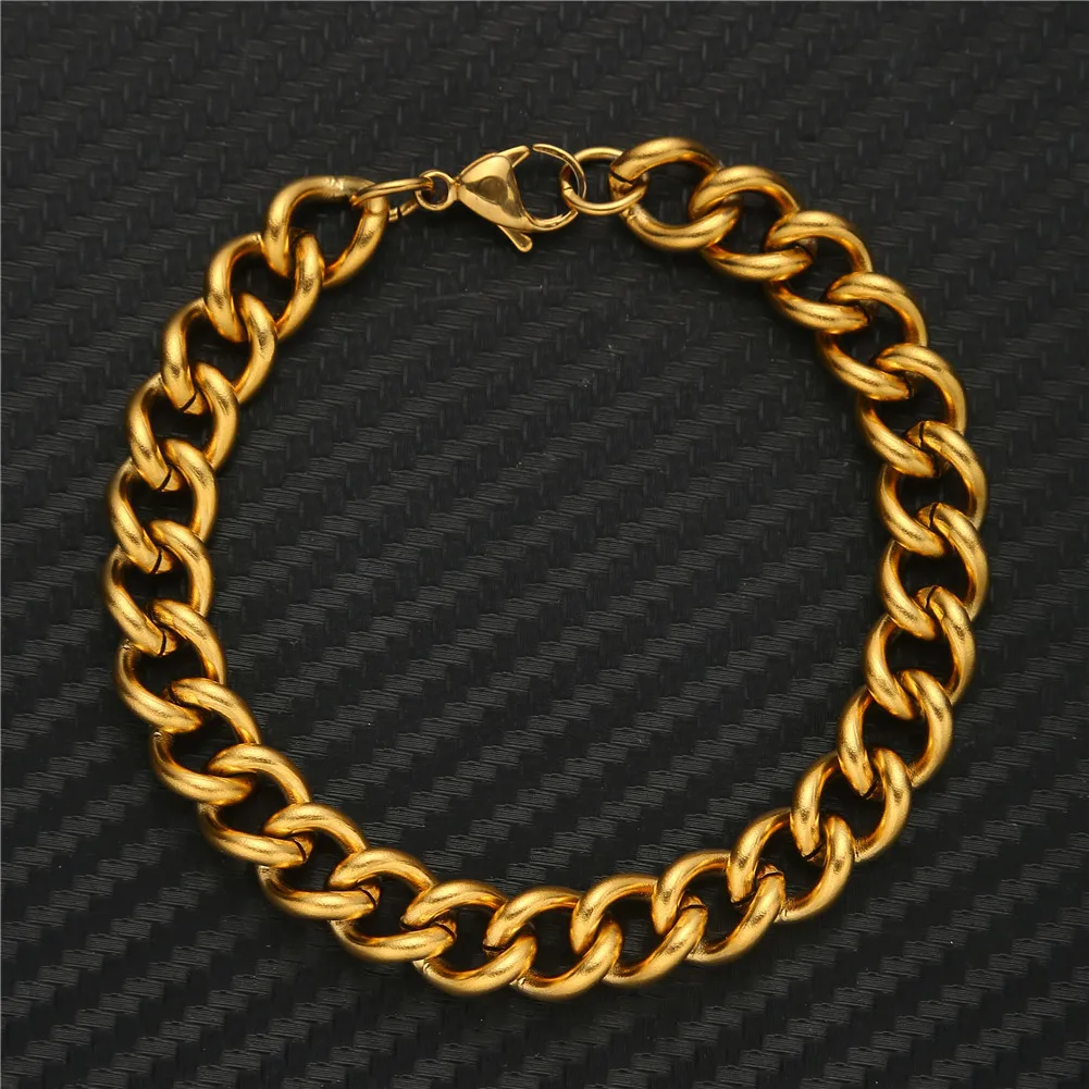 Flynee 18K Gold Plated Chunky Hand Chain Bracelet Stainless Steel Cuban Link Chain Bracelet For Men Women, Gold/white gold/rose gold
Flynee 18K Gold Plated Chunky Hand Chain Bracelet Stainless Steel Cuban Link Chain Bracelet For Men Women, Gold/white gold/rose gold