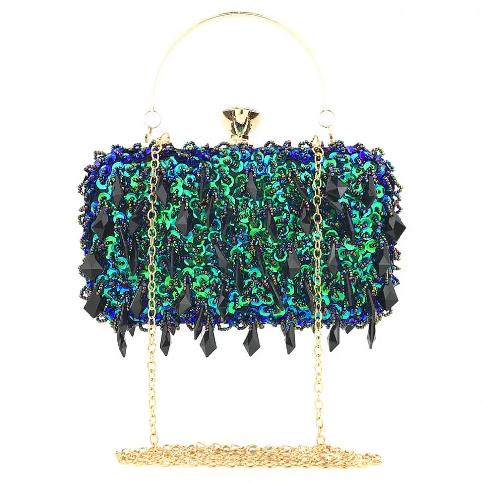 Women Beauty Green Beaded Sequin Clutch Bag Multi Color Wedding Bridal Evening Purse Hand Bag
Women Beauty Green Beaded Sequin Clutch Bag Multi Color Wedding Bridal Evening Purse Hand Bag