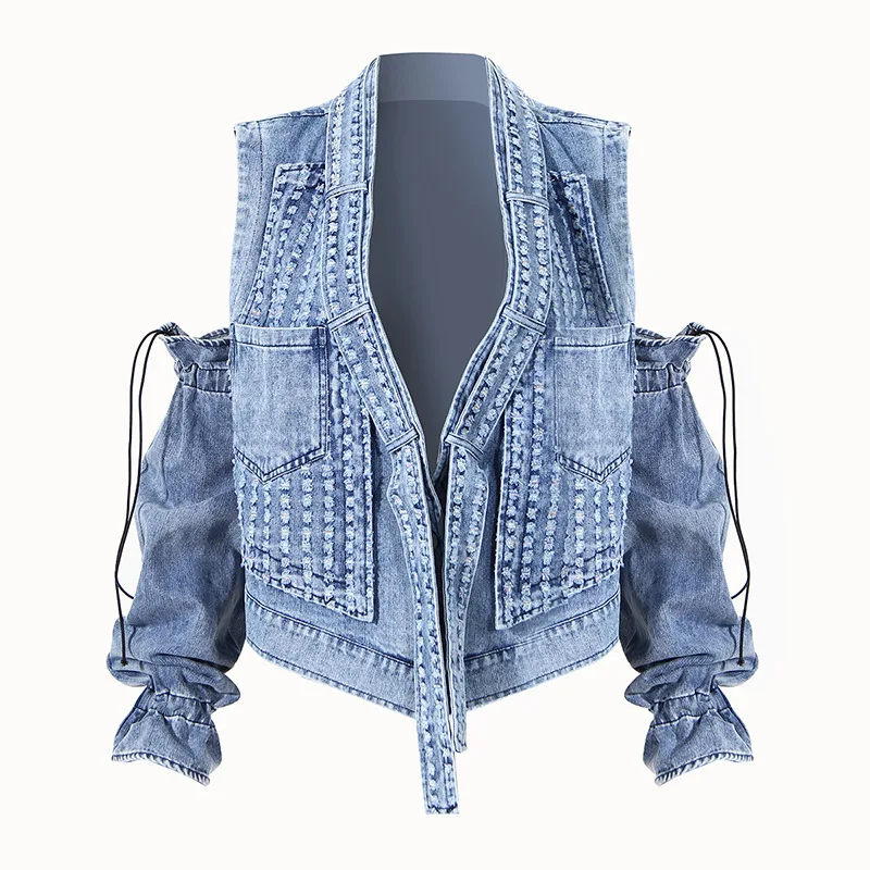 Latest Fall Fashion Streetwear Vintage Lady Denim Jacket Washed Denim Jacket Split Sleeve Blue Denim Coat Women Jeans Jacket
Latest Fall Fashion Streetwear Vintage Lady Denim Jacket Washed Denim Jacket Split Sleeve Blue Denim Coat Women Jeans Jacket