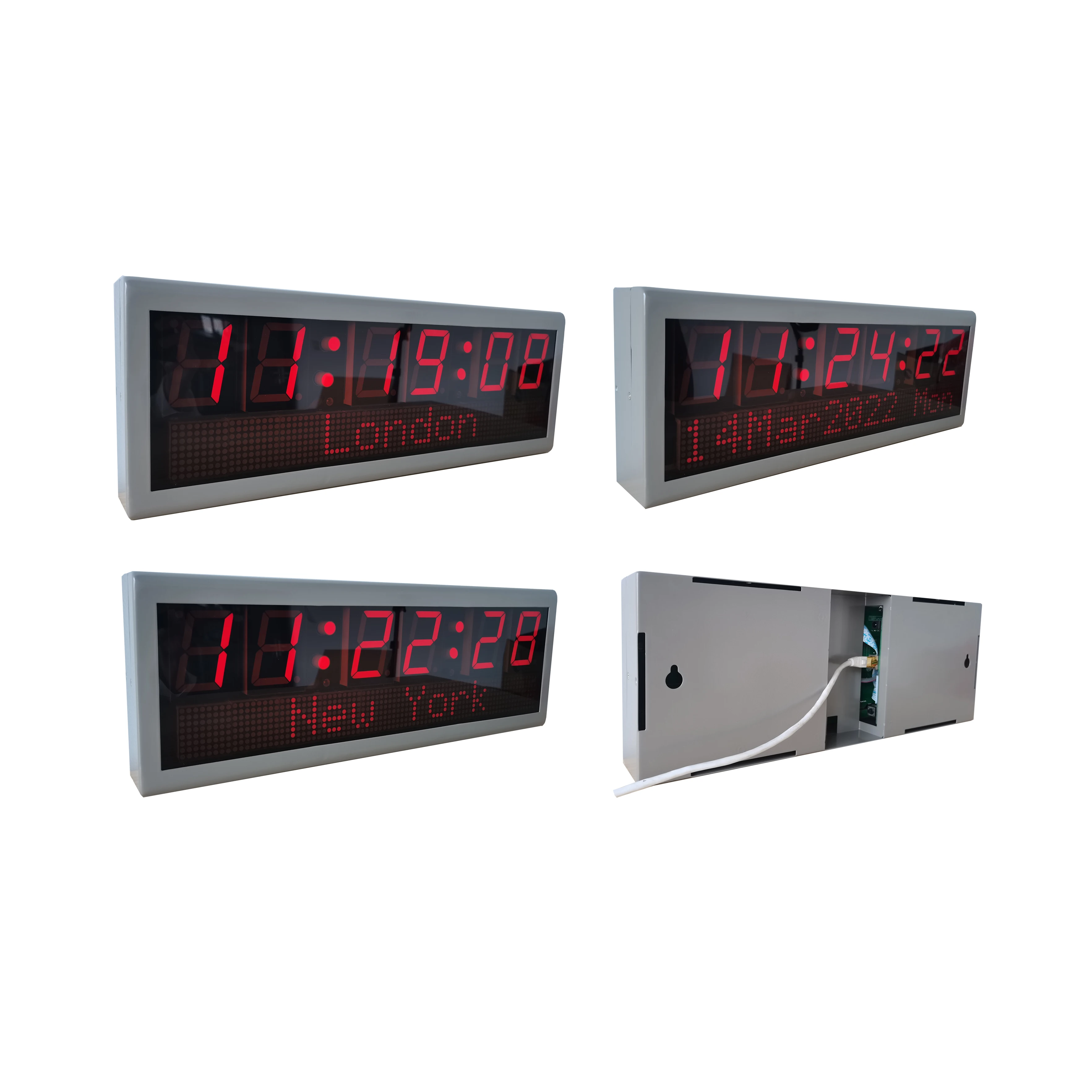 2.3" 6 Digit PoE Clock for Airports Red LED Display Automatic Daylight Saving Time Adjustment
2.3" 6 Digit PoE Clock for Airports Red LED Display Automatic Daylight Saving Time Adjustment