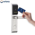 Orbita fashion smart rfid hotel lock system, rf card electronic door handle lock, smart hotel door lock system price