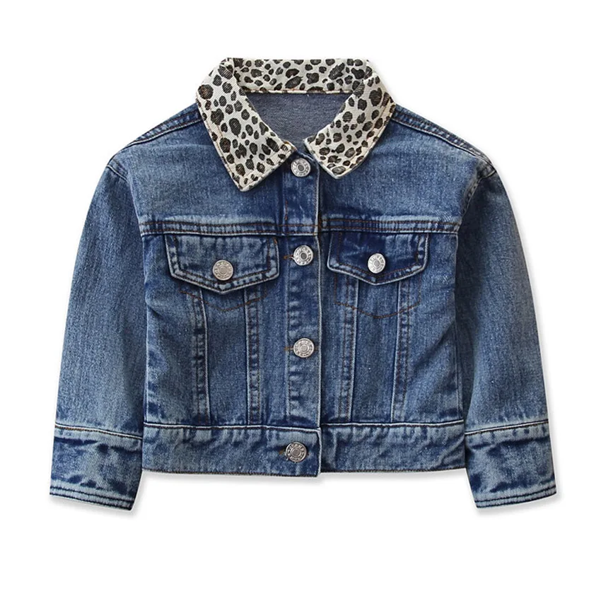 Autumn Kids Leopard Print Lapel Denim Jacket Trendy Girls Stylish Short Denim Coat for Girls 0-6 Y Long Sleeve New Fashion
Autumn Kids Leopard Print Lapel Denim Jacket Trendy Girls Stylish Short Denim Coat for Girls 0-6 Y Long Sleeve New Fashion
