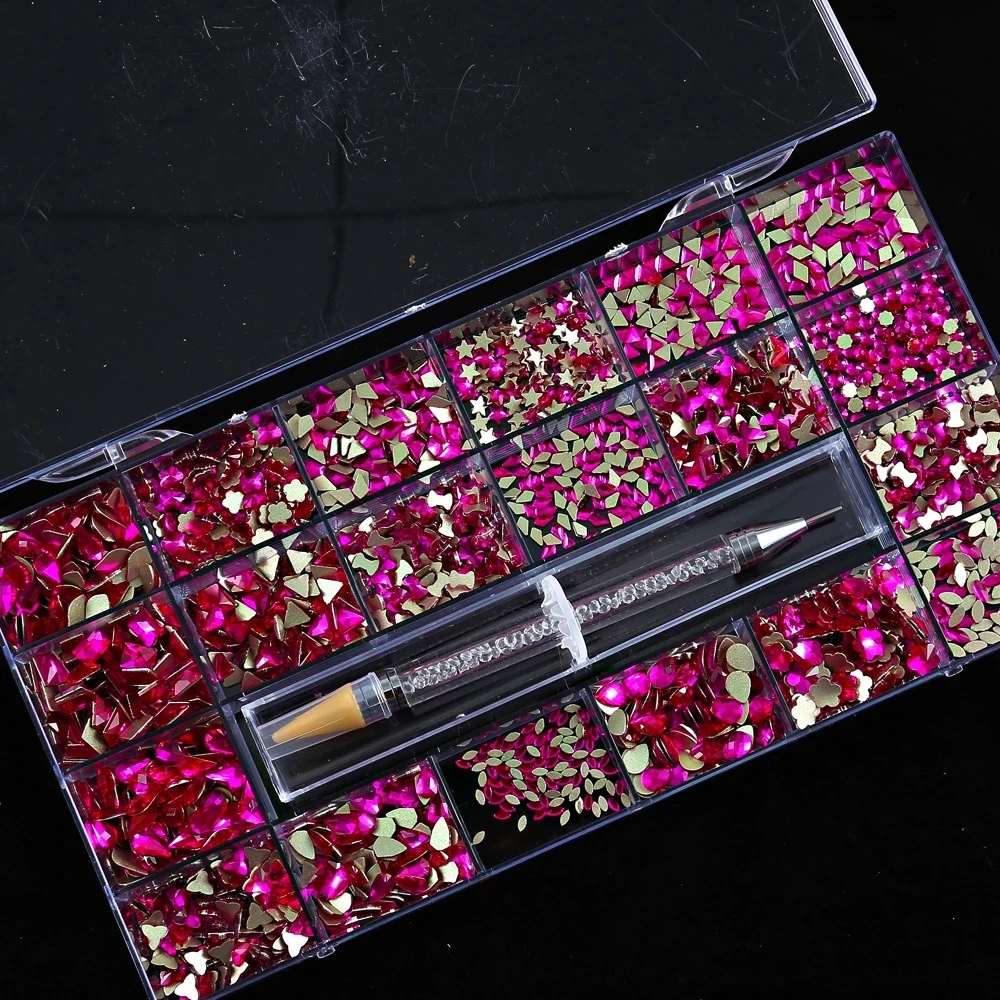 2000 Pcs Mix 20 Styles Flatback Crystal Rhinestone for nails +pick pen fuchsia/20 3D Nail Art Flat-Back rhinestone mix (1 box),8, Colorful
2000 Pcs Mix 20 Styles Flatback Crystal Rhinestone for nails +pick pen fuchsia/20 3D Nail Art Flat-Back rhinestone mix (1 box),8, Colorful