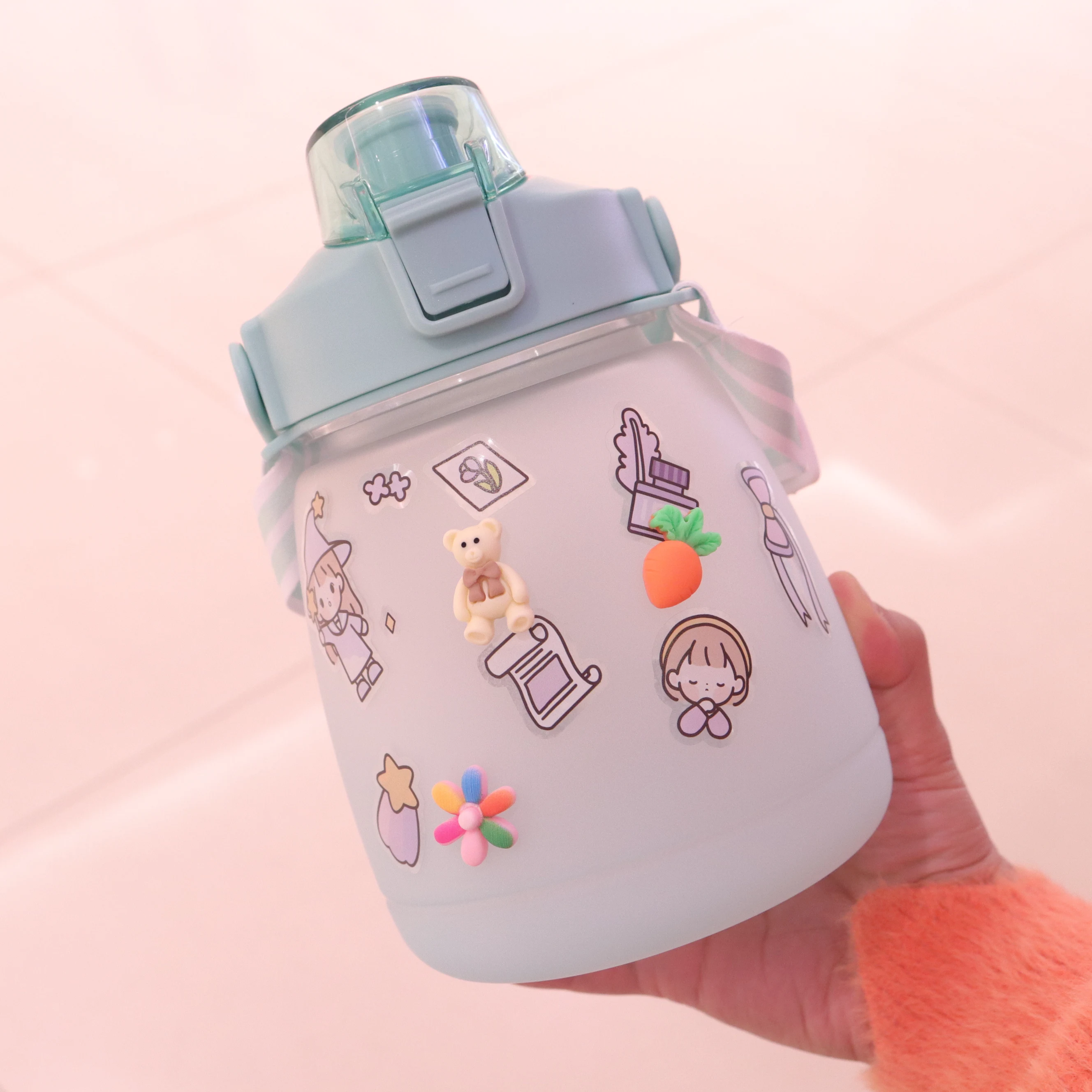 Wholesale free stickers large capacity big belly 1300 ml bottle frosted gradient kids students cute big belly water bottle, Customized color
Wholesale free stickers large capacity big belly 1300 ml bottle frosted gradient kids students cute big belly water bottle, Customized color