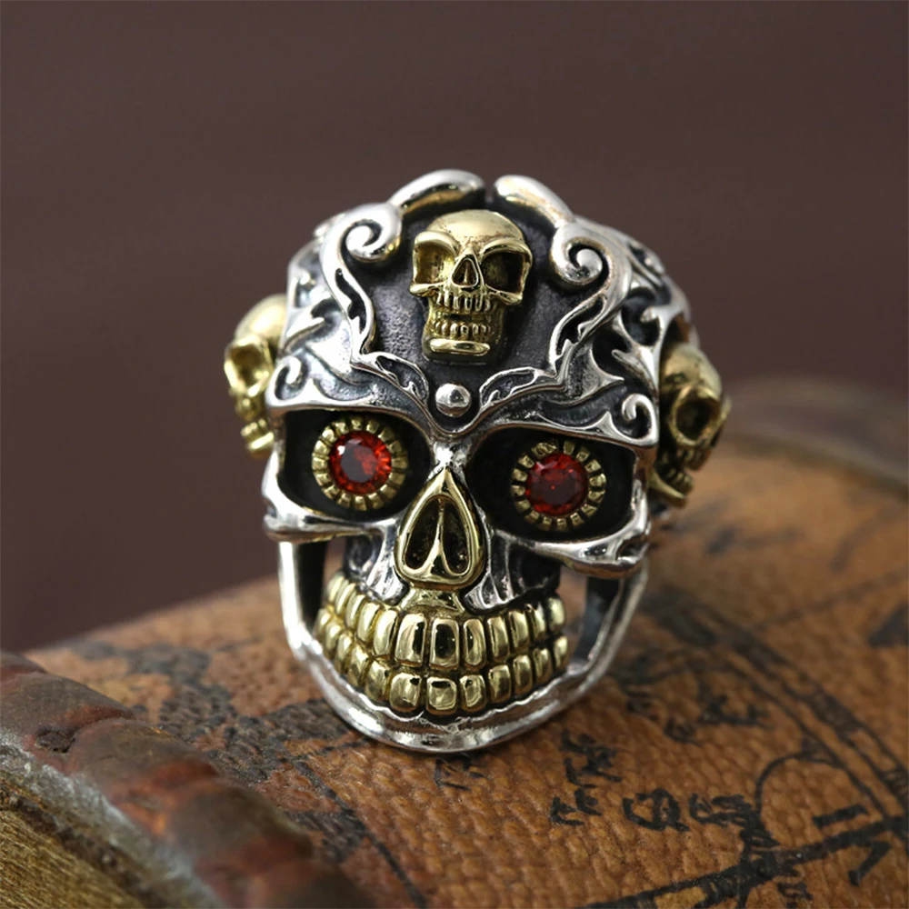 Red Zircon Ring Wide Customize Your Rock Punk 925 Sterling Silver Fashion Accessories
Red Zircon Ring Wide Customize Your Rock Punk 925 Sterling Silver Fashion Accessories