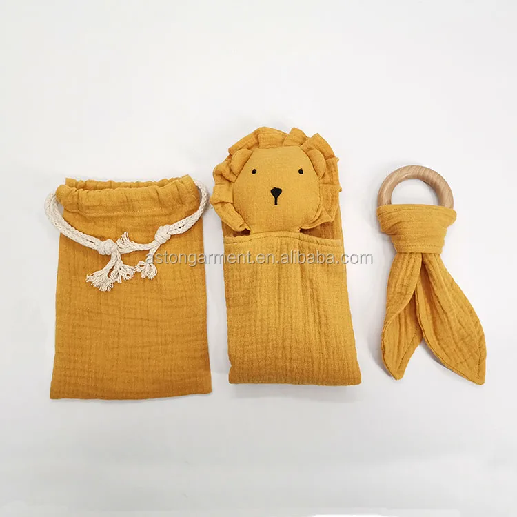 3-piece little lion gift set baby comforter blanket rabbit ea