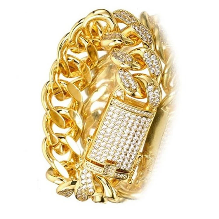 Hip Hop Copper Micro-inlaid Diamond Zircon Accessories 20mm Cuban Bracelet 7-9inches Men's Jewelry Bracelet, As picture
Hip Hop Copper Micro-inlaid Diamond Zircon Accessories 20mm Cuban Bracelet 7-9inches Men's Jewelry Bracelet, As picture