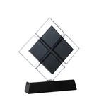 Wholesale new design square shape black color crystal blank glass award