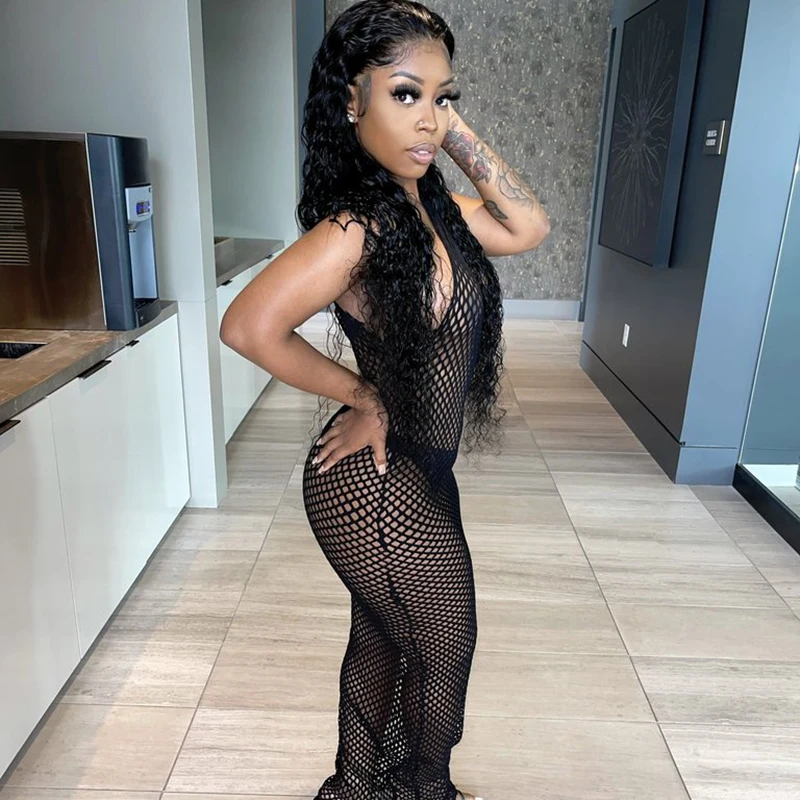 Hot Selling Mesh Sleeveless Hollow Out See Through Maxi Sexy Casual Long Evening Dresses Women
Hot Selling Mesh Sleeveless Hollow Out See Through Maxi Sexy Casual Long Evening Dresses Women