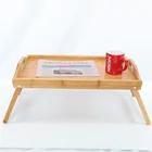 Bamboo Bed Tray Table With Folding Legs/breakfast Serving Tray