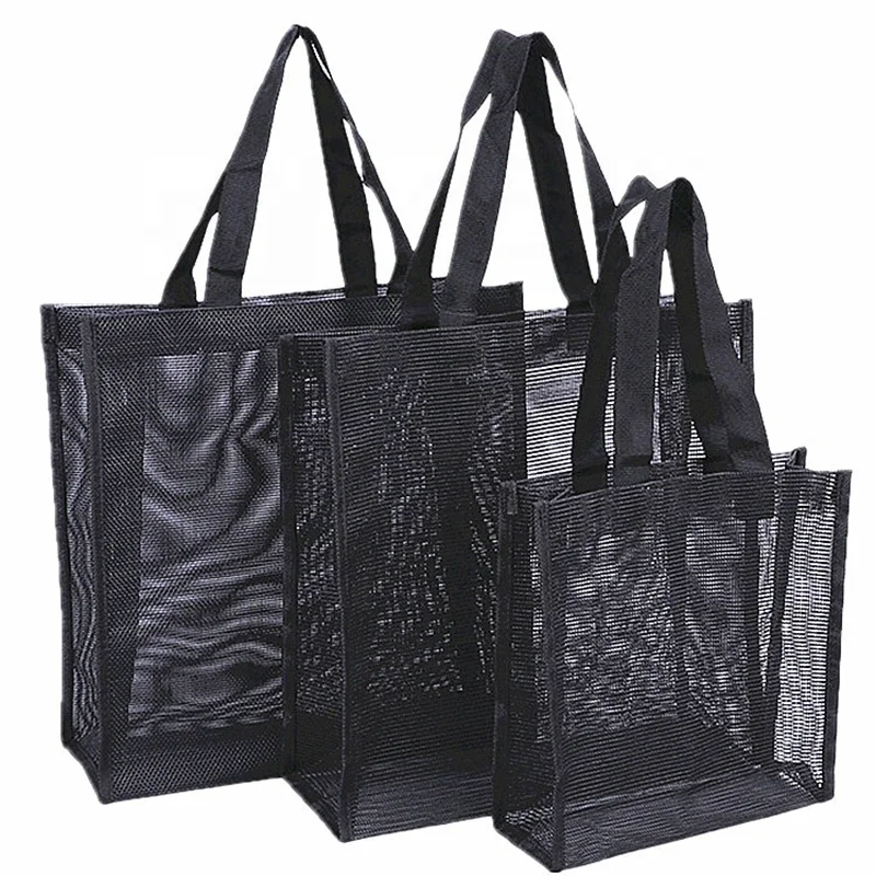 High quality cotton canvas swimming beach mesh net shopping tote bag, Black white or custom color
High quality cotton canvas swimming beach mesh net shopping tote bag, Black white or custom color